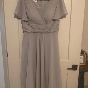 NWOT Soft Gray Chiffon Dress